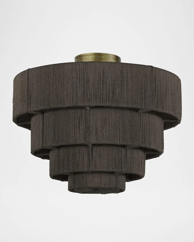 Palecek Everly 18" Semi-Flush Mount Light, Espresso 1