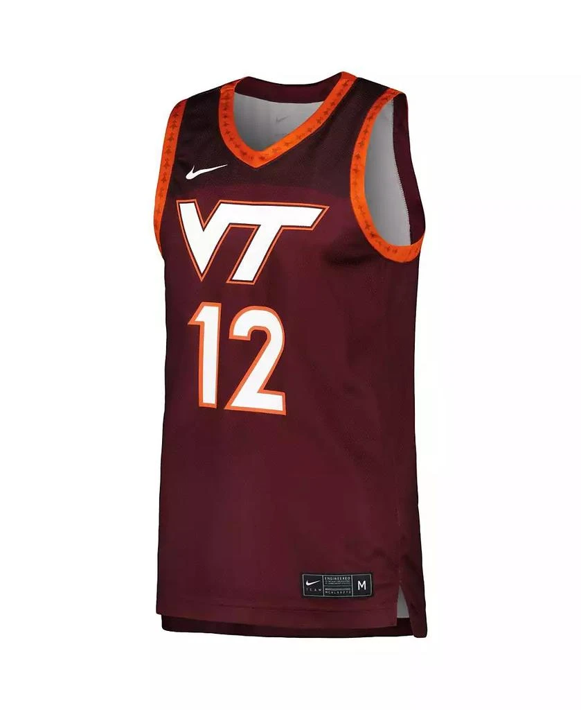 NIKE Men's Maroon Virginia Tech Hokies Replica Basketball Jersey 3