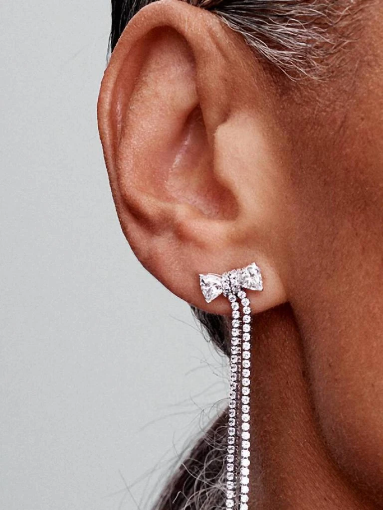 PANDORA Pandora - Pavé Bow Drop Earrings 3