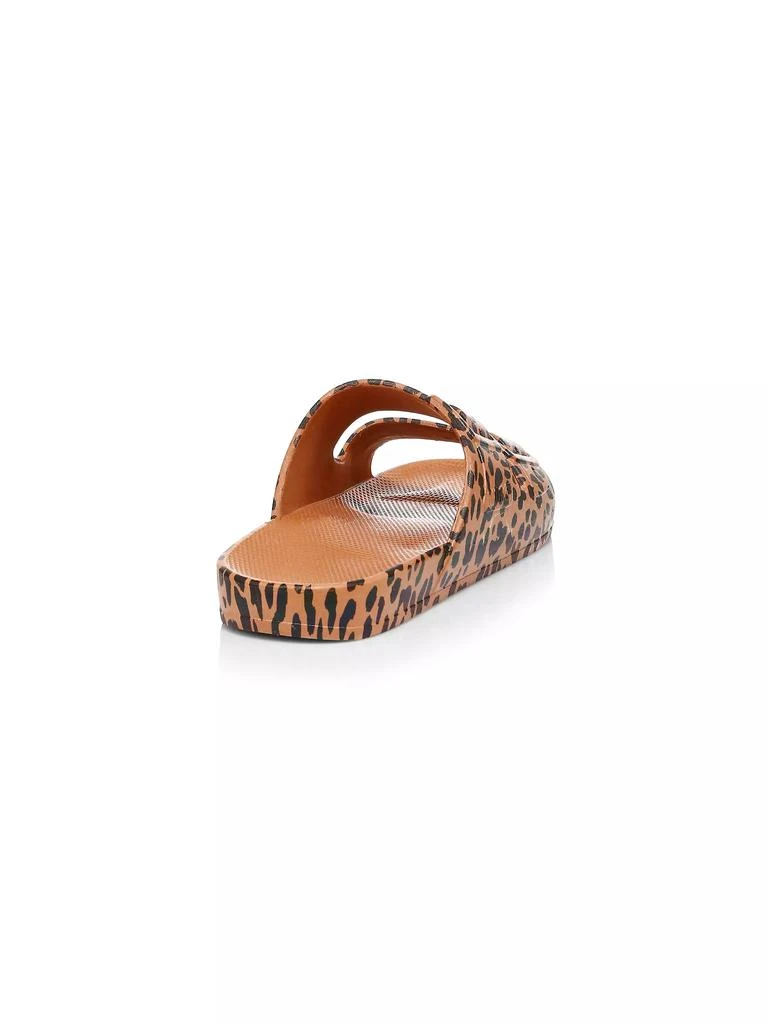 Freedom Moses Leopard-Print Two-Strap Slides 3