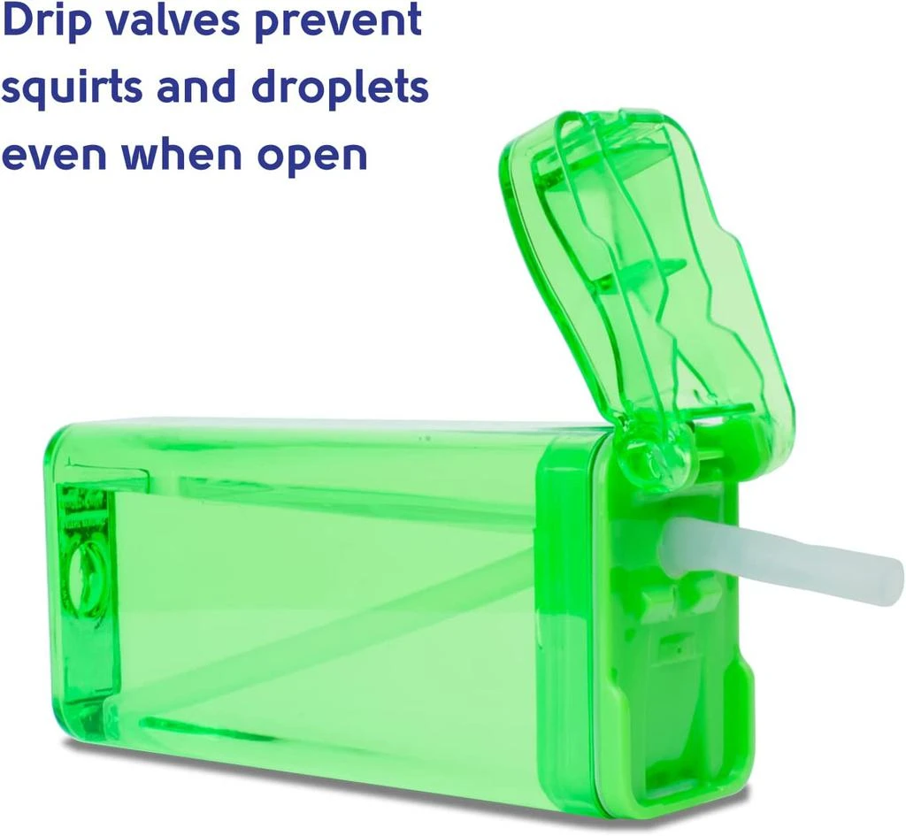 Precidio Design Drink in the Box Eco-Friendly Reusable Juice Box Container, 12 ounce, Blue 3