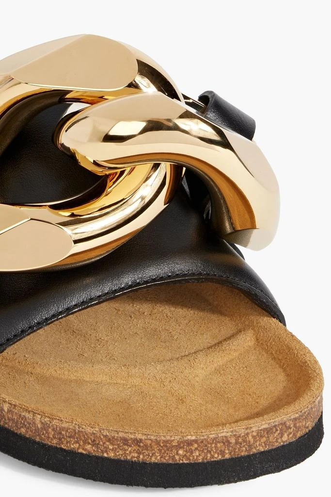 JW Anderson Chain-embellished leather slides 4