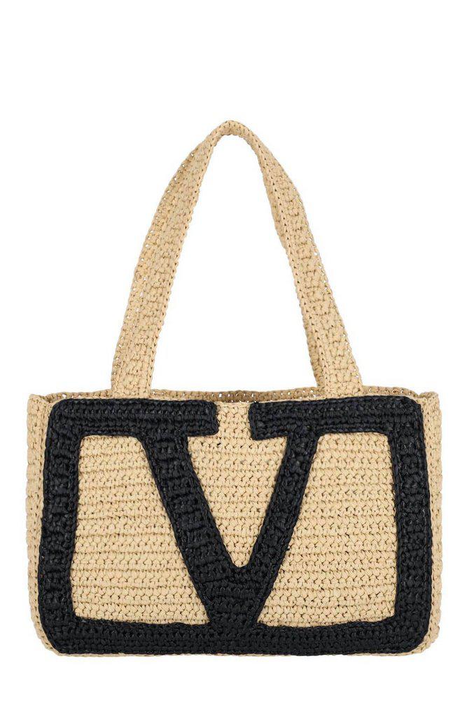 トートバッグ VALENTINO WHITE VALENTINO GARAVANI ESCAPE SHOPPING BAG Valentino White fabric Valentino Garavani Escape handbag
