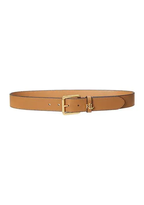 Ralph Lauren Logo Keeper Leather Belt