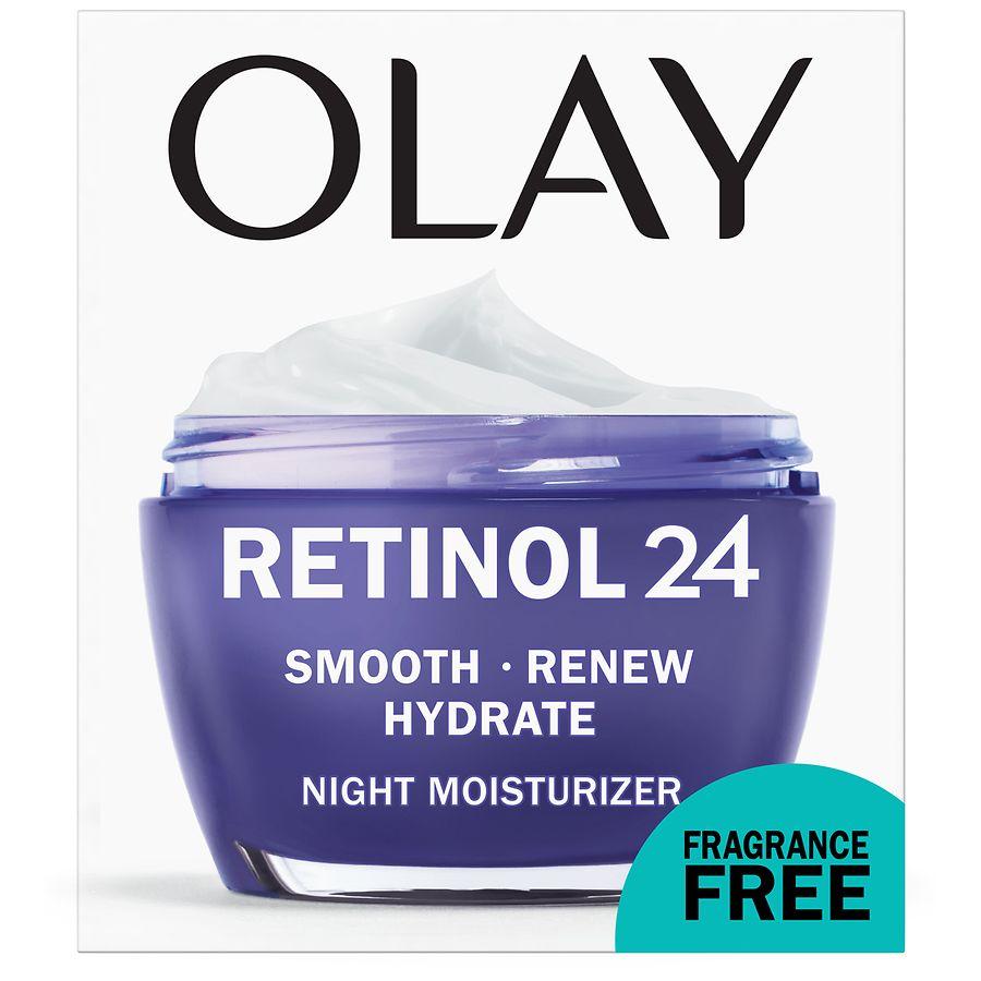 Olay Retinol 24 Face Moisturizer, Anti-Aging Night Face Cream Fragrance-Free