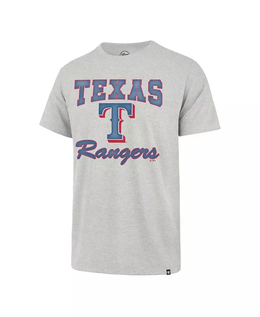 47 Brand Men's Heather Gray Texas Rangers Sandy Daze Franklin T-shirt 2