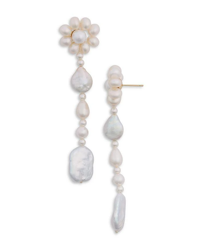 Shashi Geranium Cultured Freshwater Pearl Earrings 3