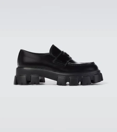 Prada Monolith leather loafers 1