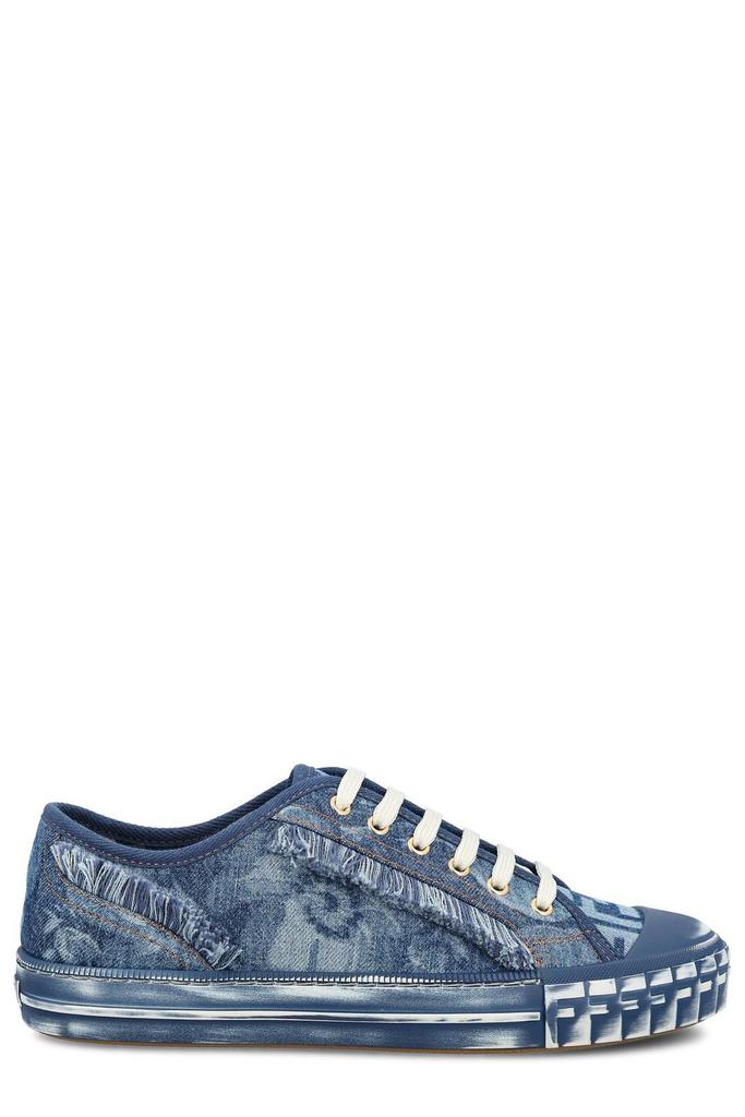 Fendi Domino Denim Low-Top Sneakers – On Sale Now with Up to
