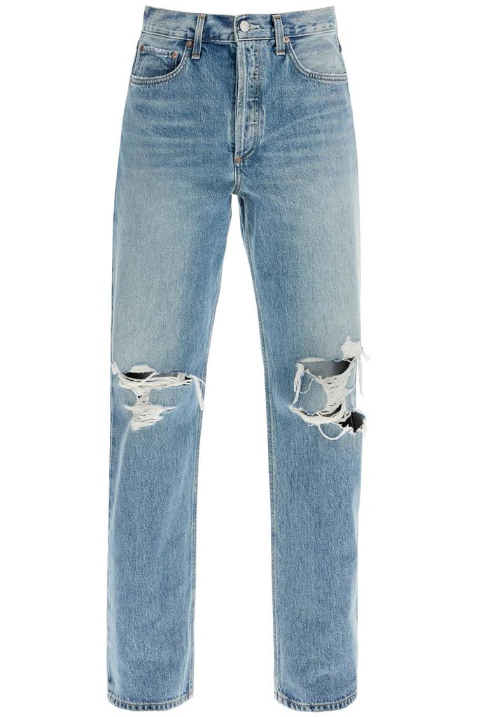 AGOLDE relaxed straight fit kelly used effect jeans