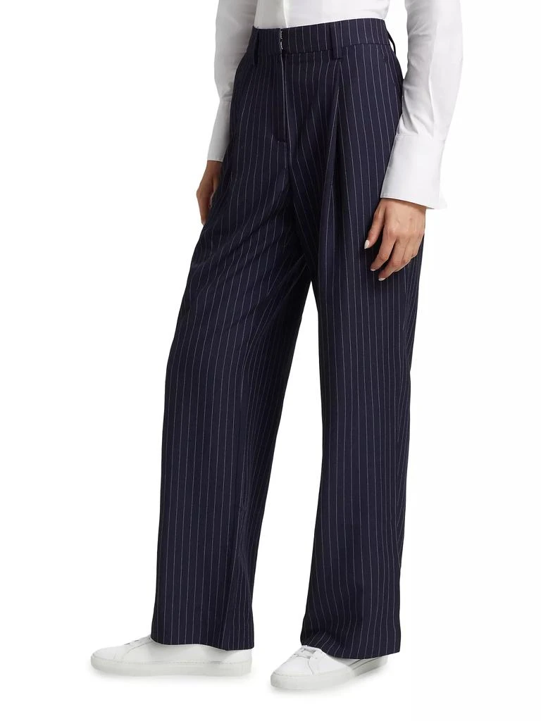 Reformation Alex Pinstriped Mid-Rise Straight-Leg Pants 4