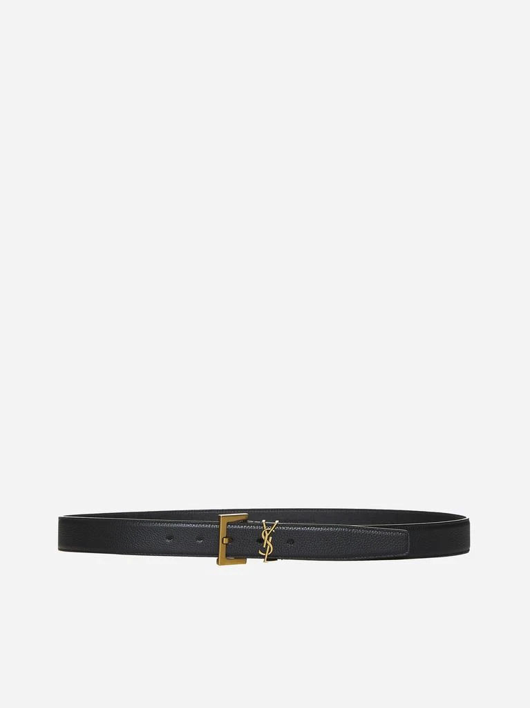 Yves Saint Laurent YSL logo leather belt 1