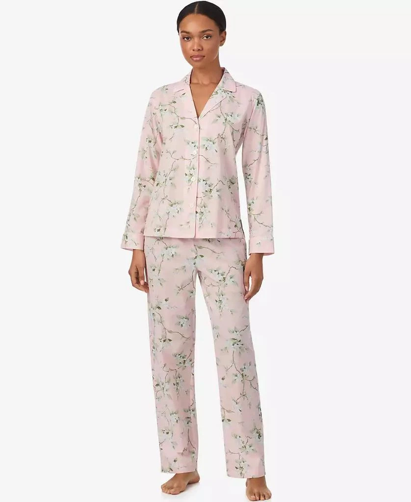 Ralph Lauren Long Sleeve Notch Collar Pajama Set