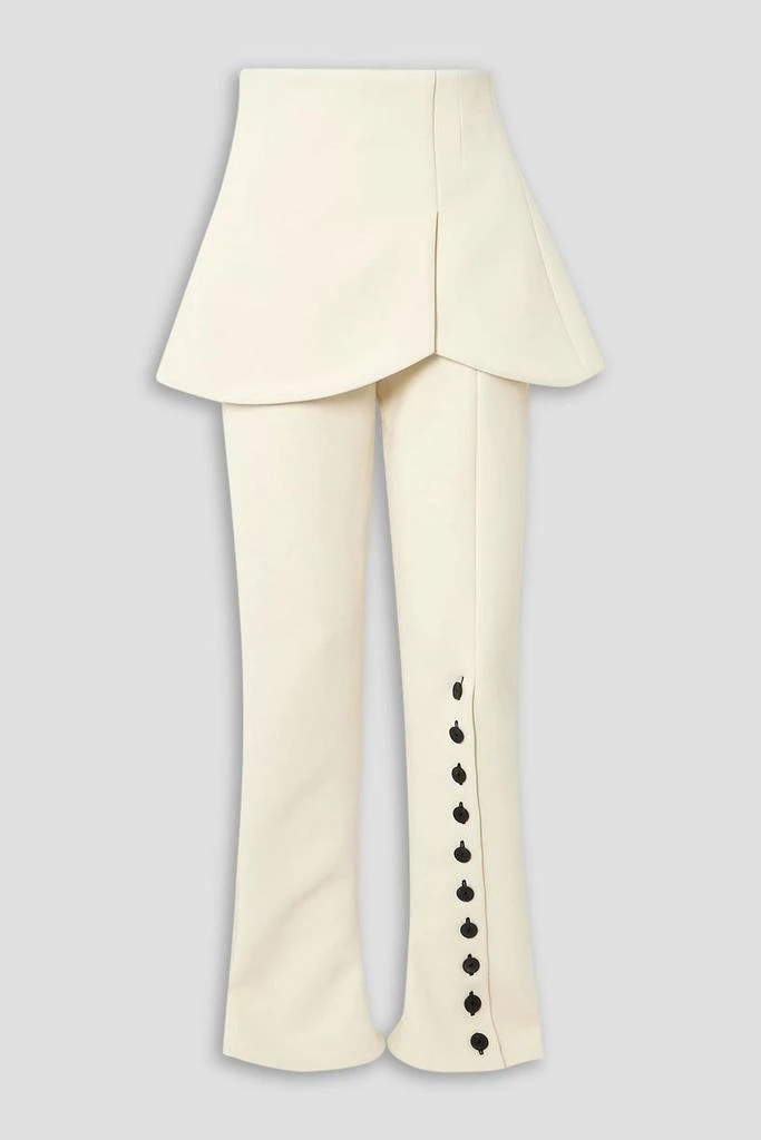 A.W.A.K.E. Mode Basque layered woven flared pants 1