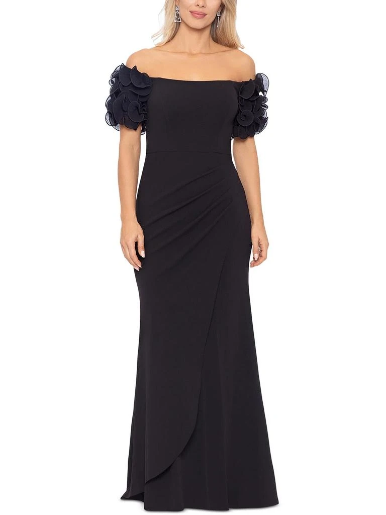 XSCAPE Womens Off-The-Shoulder Long Evening Dress 4