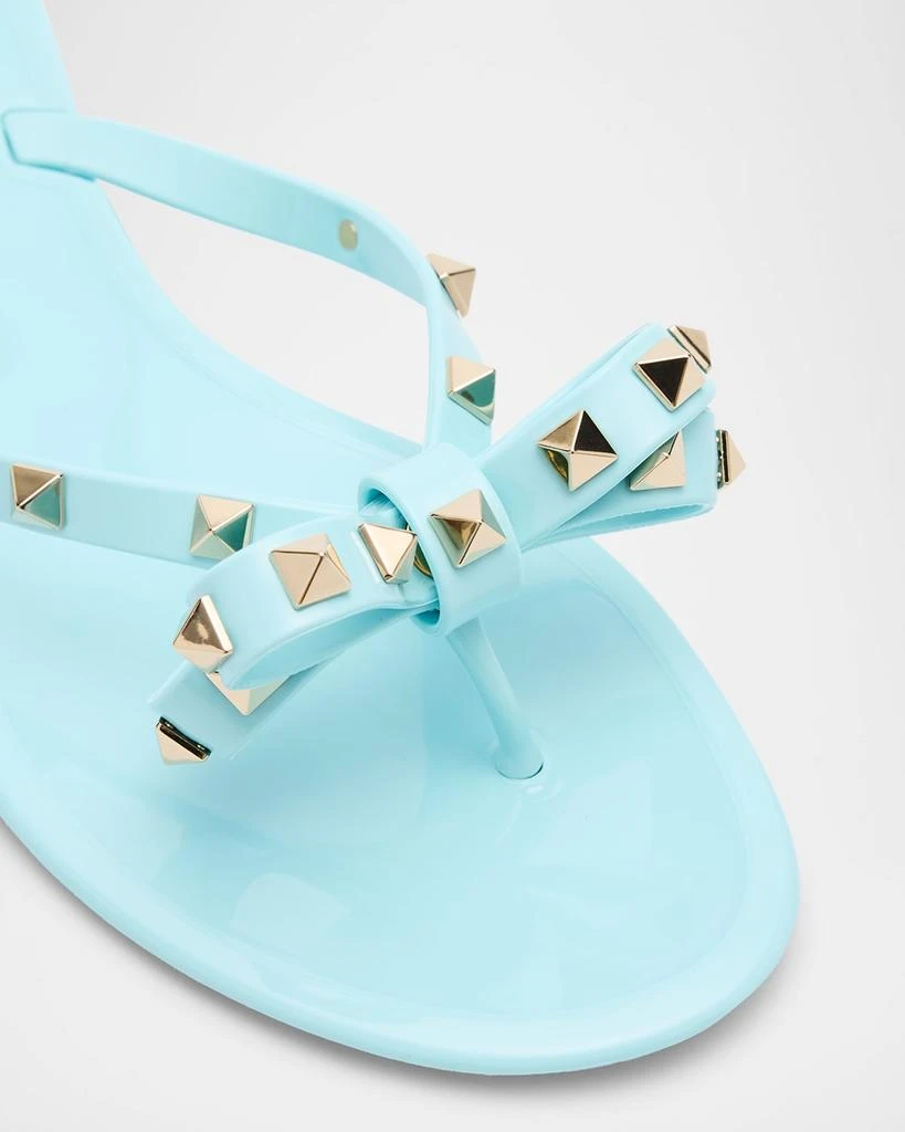 Valentino Rockstud Jelly Bow Thong Sandals 5
