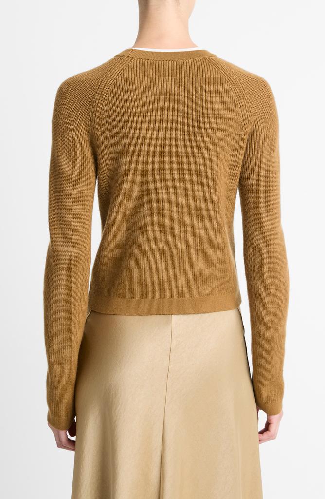 Vince Contrast Trim Merino Wool & Cashmere Sweater