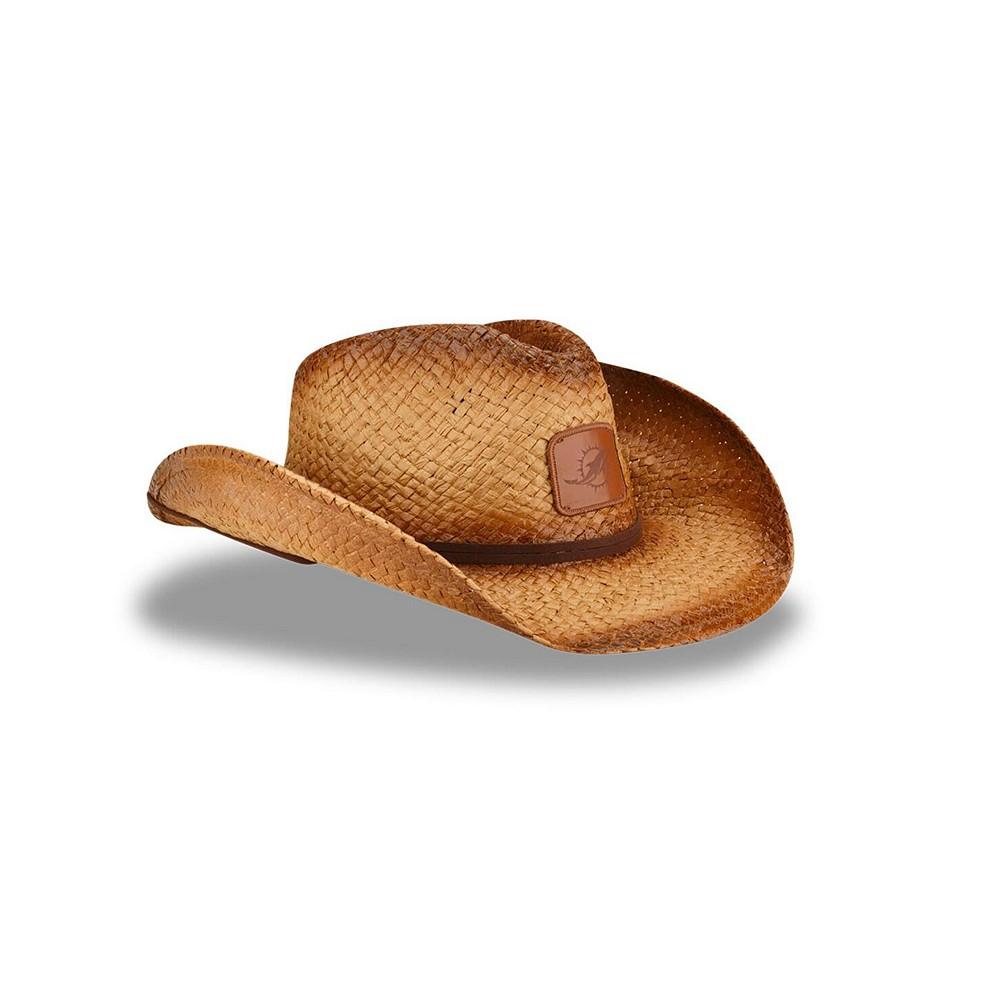 New Era Men's and Women's Brown Miami Dolphins Dutton Curved Brim Straw Hat