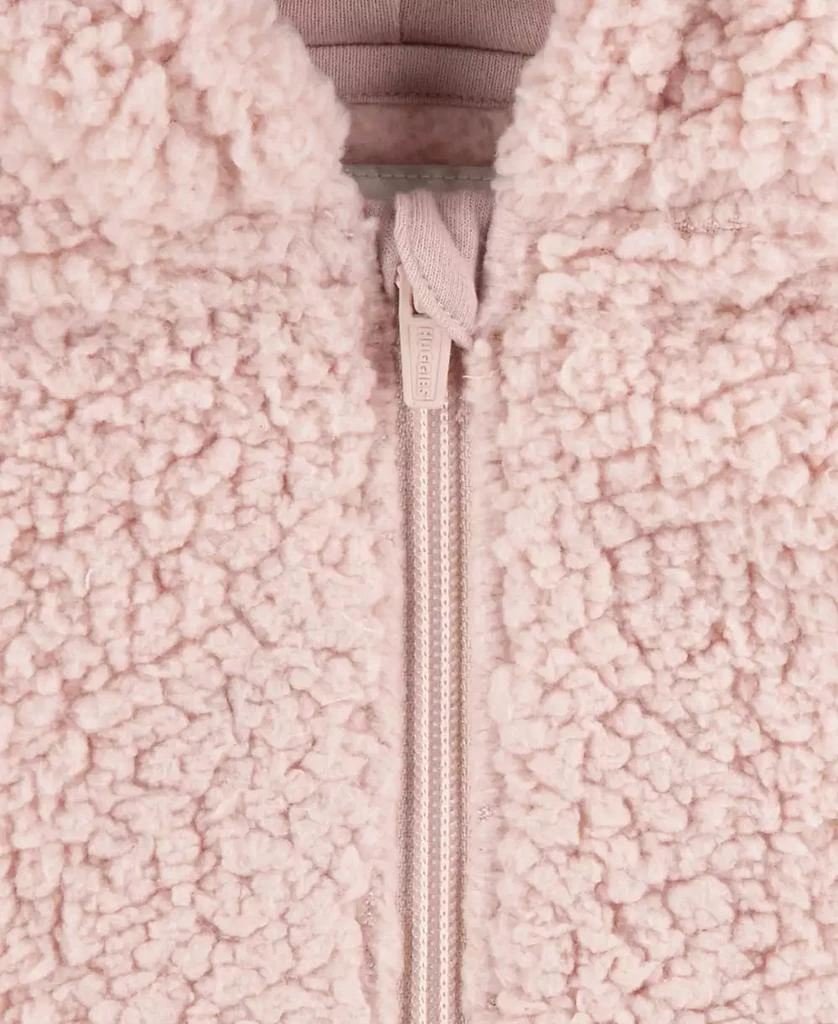 Huggies Baby Girls Sherpa Jacket, Bodysuit and Pants 3-Piece Set 4