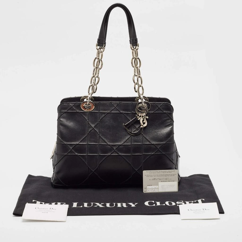Dior Dior Black Macrocannage Leather Soft Chain Tote 13