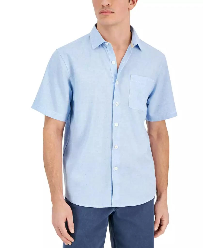 Tommy Bahama Men's Sand Desert Linen Blend Short-Sleeve Button-Down Shirt 1