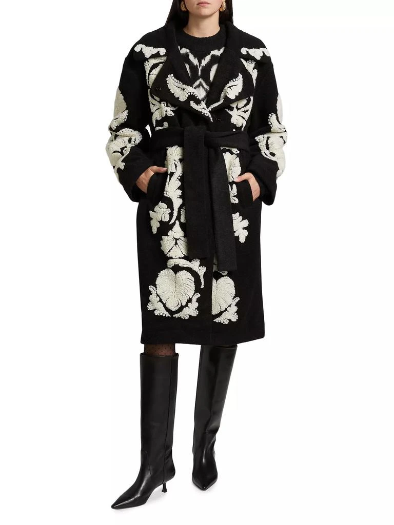 Farm Rio Helen Floral Fleece Coat 3