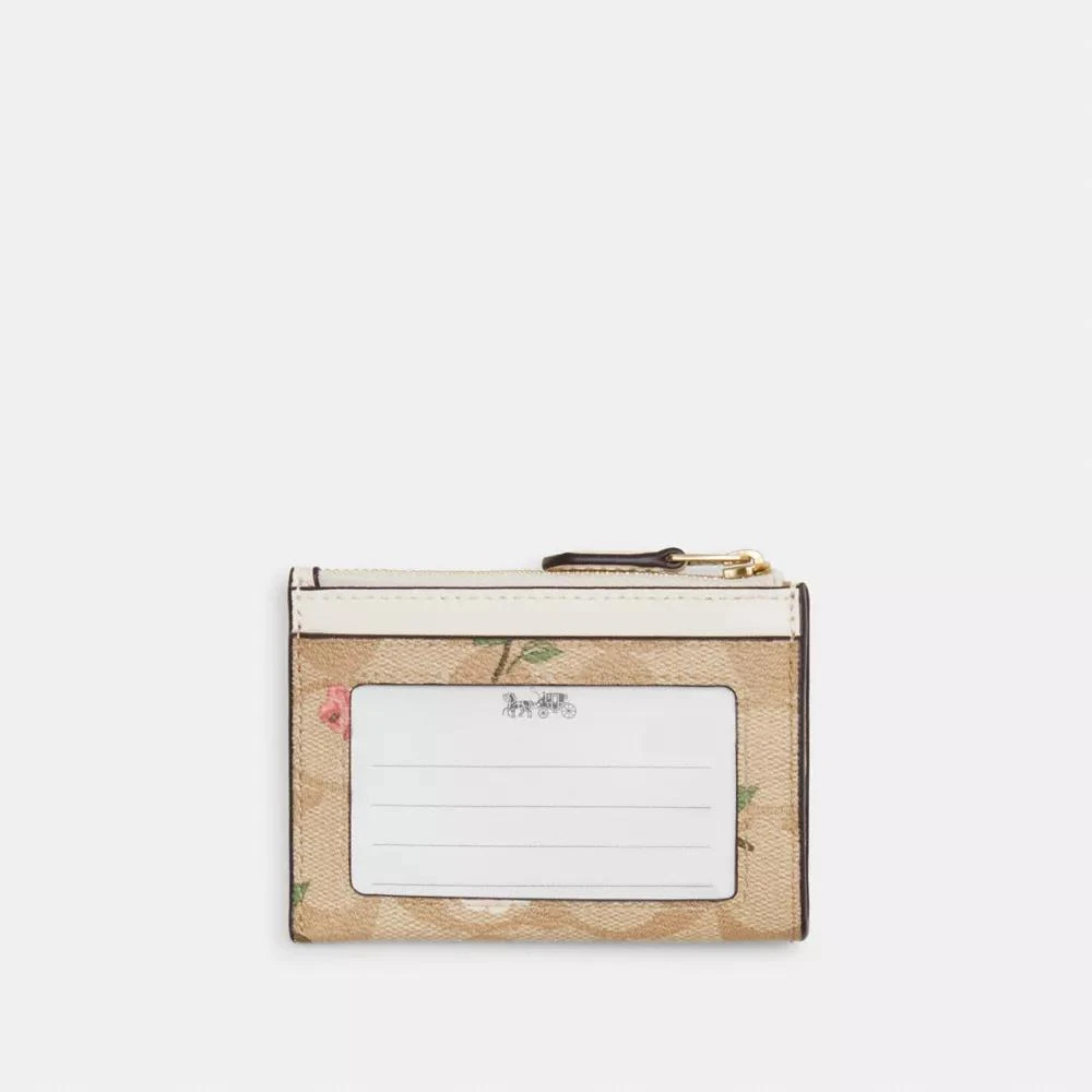 Coach Mini Skinny Id Case In Signature Canvas With Floral Print 2
