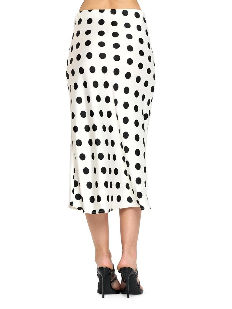 Renee C. Polka Dot Satin Midi-Skirt 2