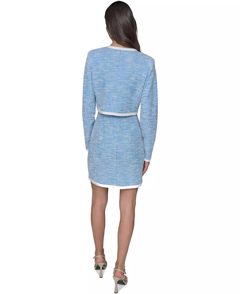 Karl Lagerfeld Paris Women's Contrast-Trim Tweed Cropped Jacket 2