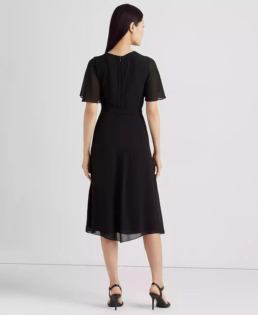 Ralph Lauren Women's Belted Georgette Dress 2