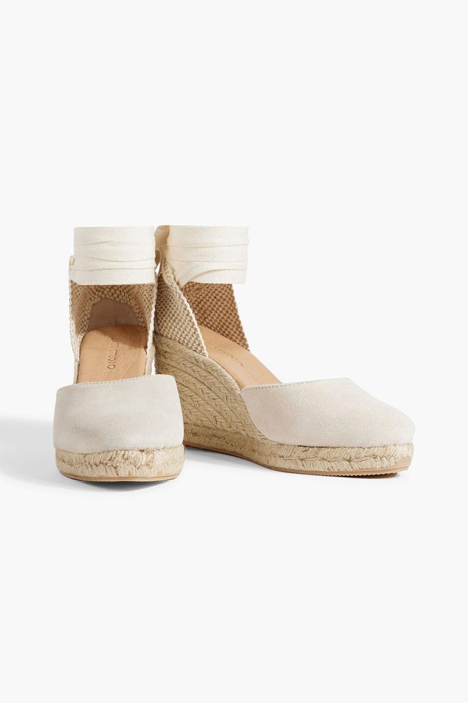 LAST STUDIO Leda suede wedge espadrilles