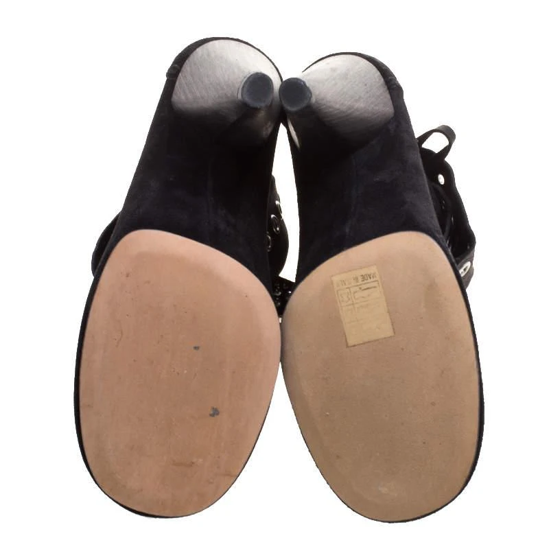 Isabel Marant Isabel Marant Black Suede Mossa Studded Cutout Ankle Boots Size 39 6