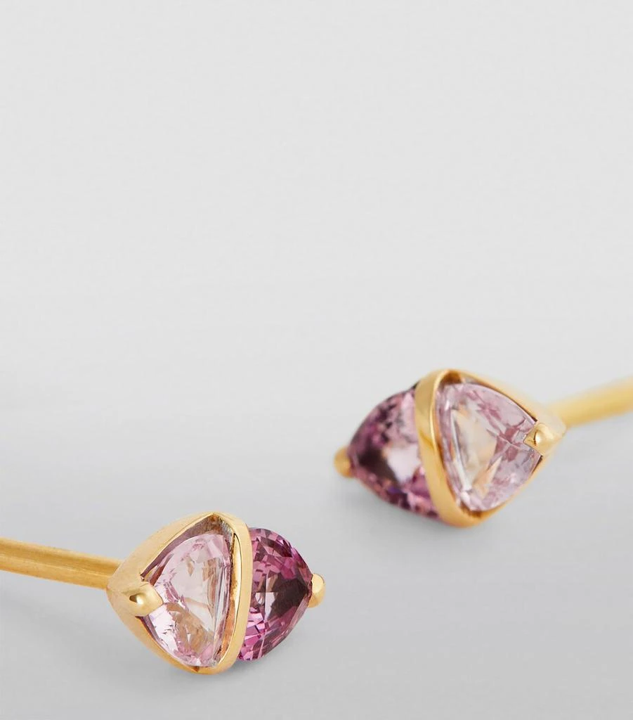 Emily P. Wheeler Yellow Gold and Sapphire Diamond Stud Earrings 6