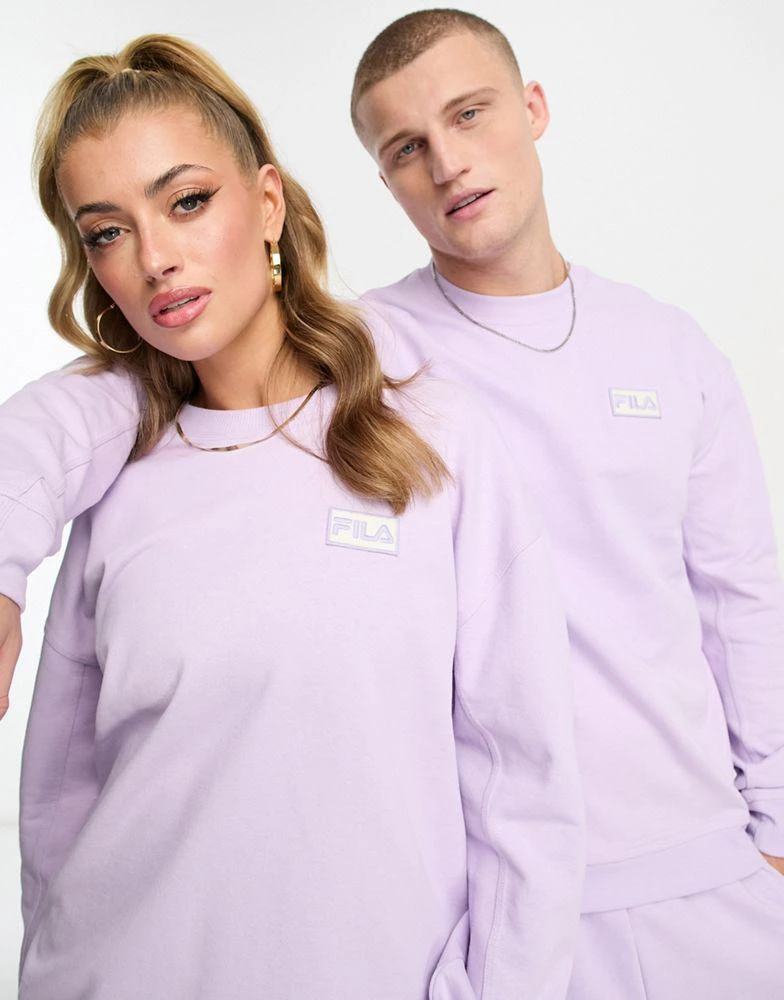 Fila Fila unisex Trev sweatshirt with seam detail in lilac 2