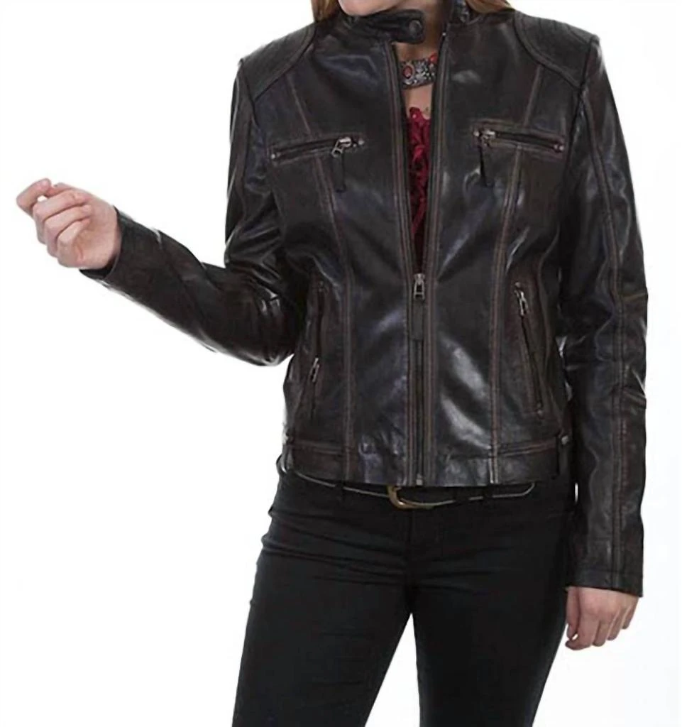 Scully Scully - Women's Vintage Lambskin Leather Jacket 1