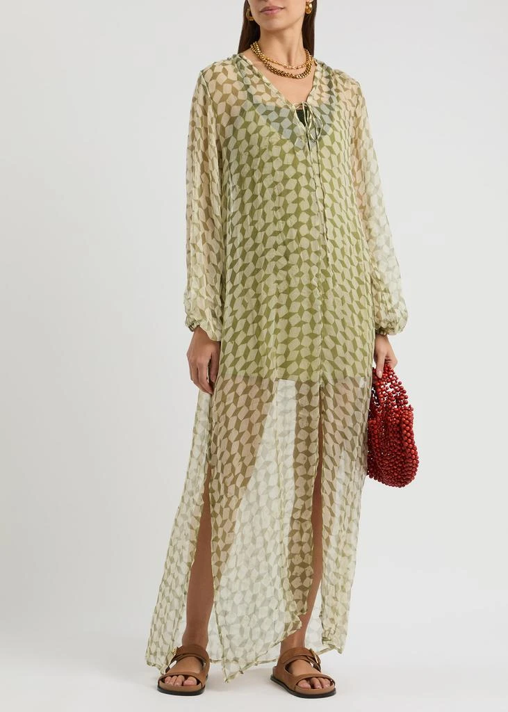 Cloe Cassandro Lea printed silk-georgette maxi dress 4