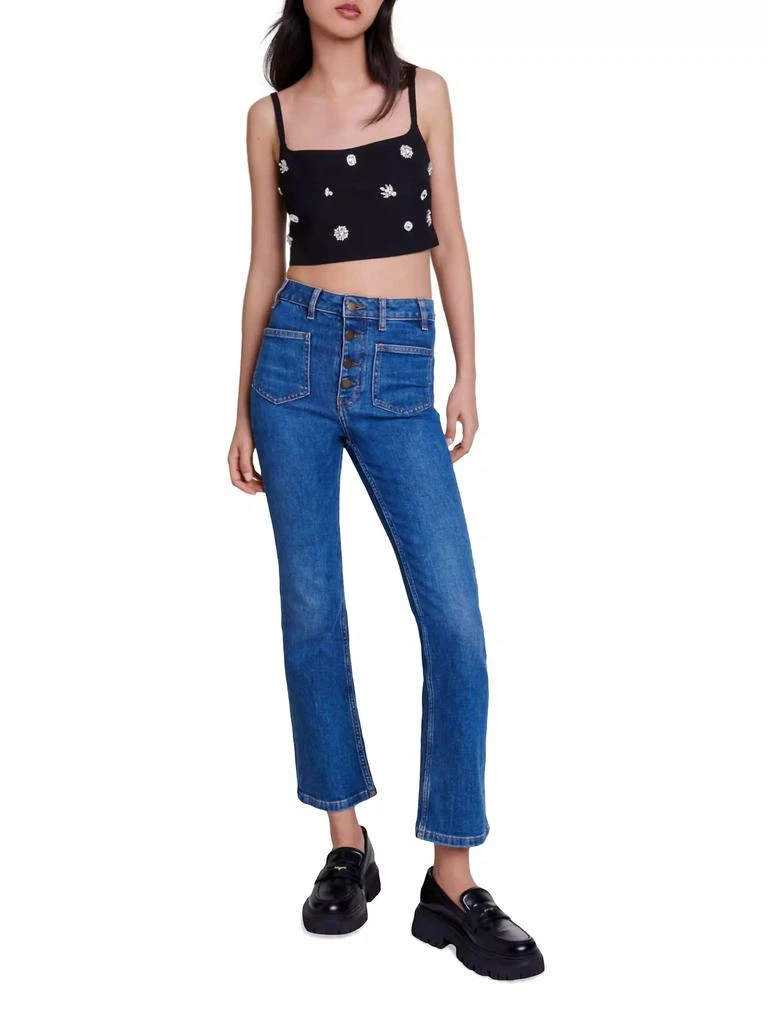 Maje Diamanté Crop Top 6