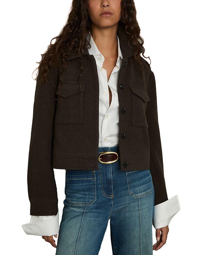 REISS Blaine Wool Crop Jacket - Jackets - Free Shipping