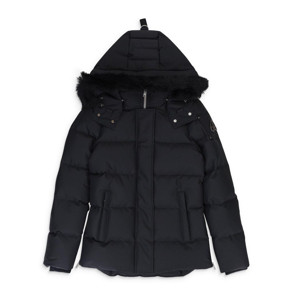 Moose Knuckles W CLOUD 3Q SH BLK W/BLK SH PUFFER JACKET