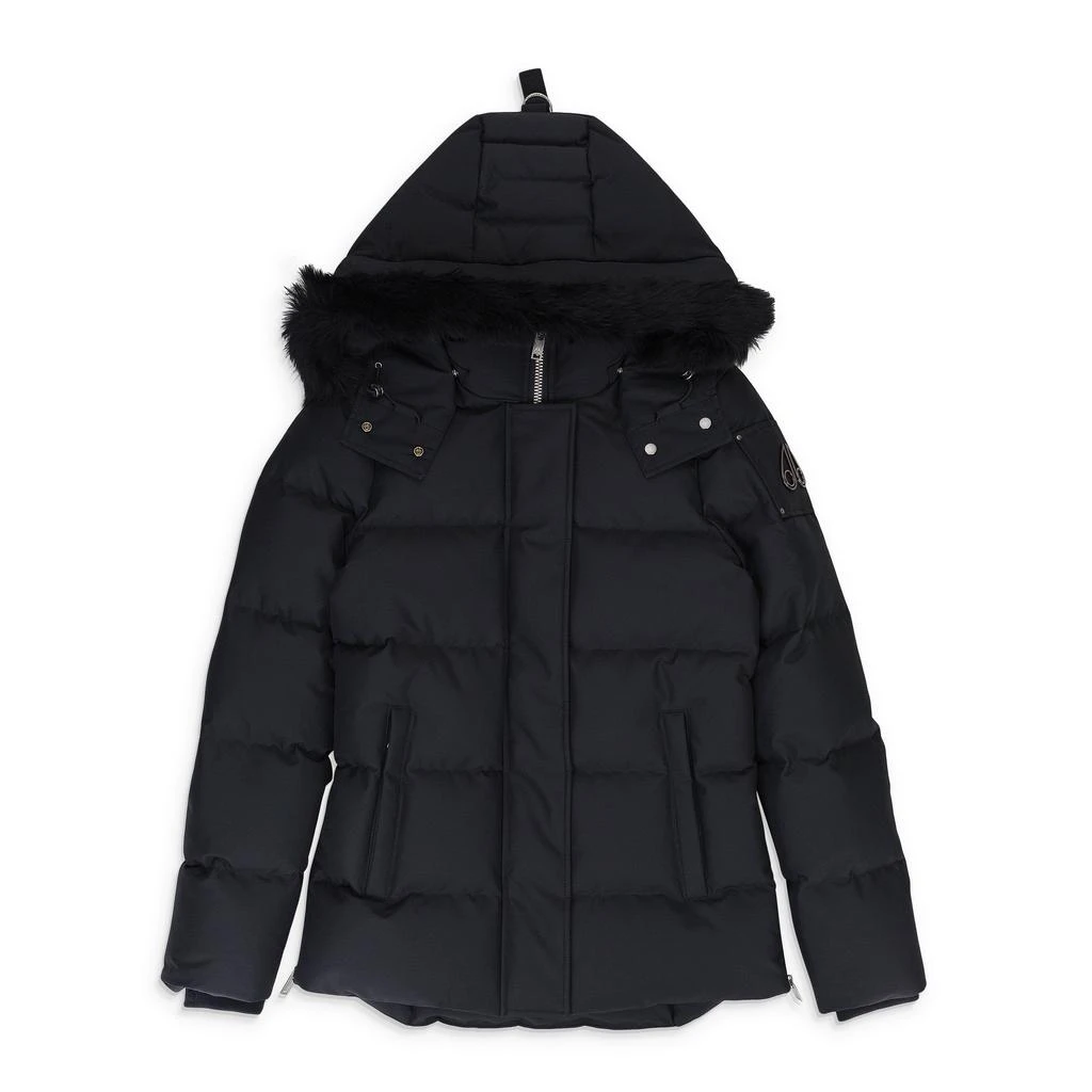 Moose Knuckles W CLOUD 3Q SH BLK W/BLK SH PUFFER JACKET 1