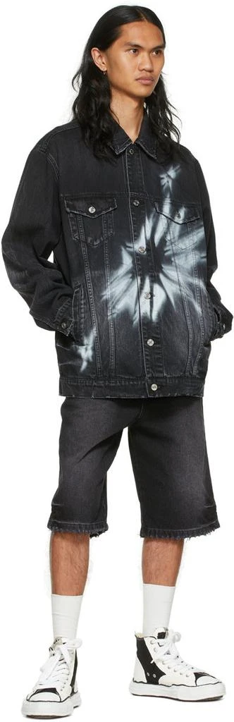 We11done Black Graphic Denim Jacket 4