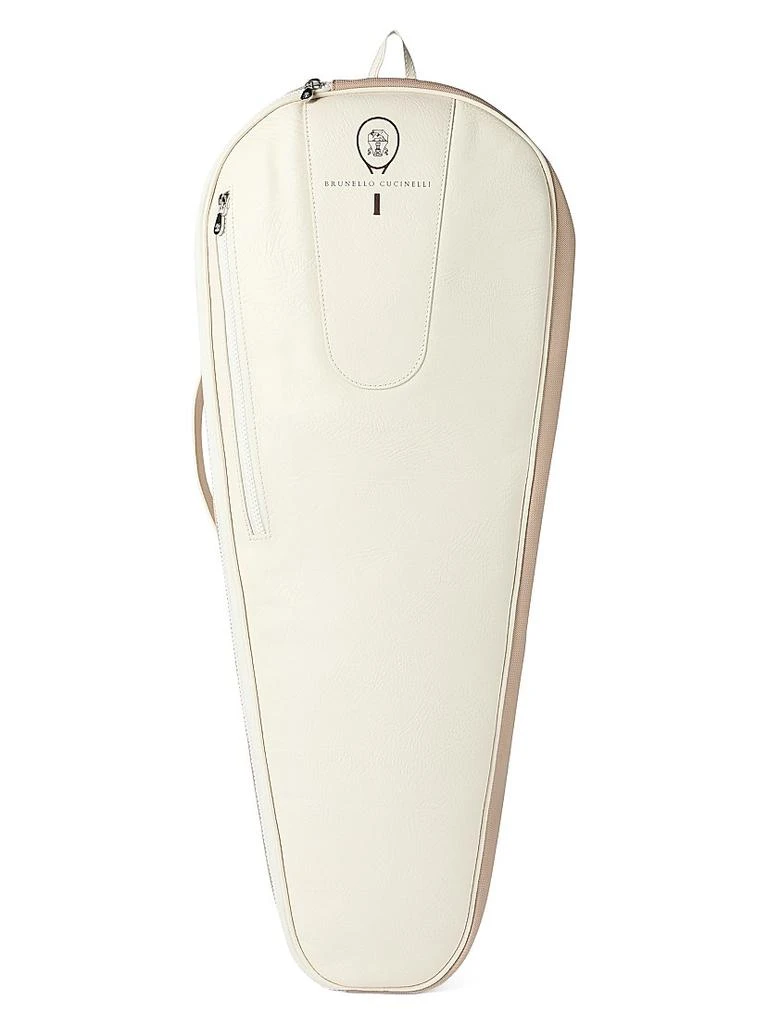 Brunello Cucinelli Grained Leather Tennis Racket Cover Bag