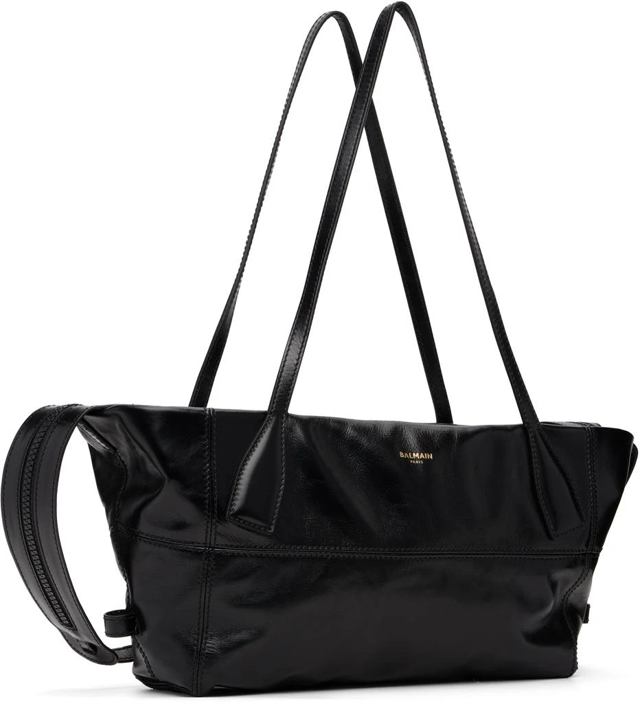 Balmain Black Small Track Zips Calfskin Bag 2