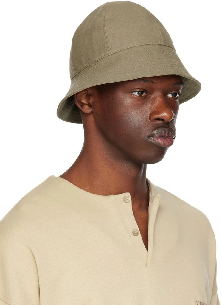Zegna Taupe Oasi Lino Bucket Hat 2