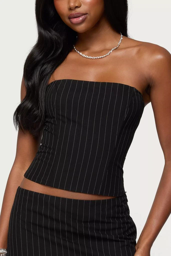 Edikted Edikted Maeve Pinstripe Strapless Corset