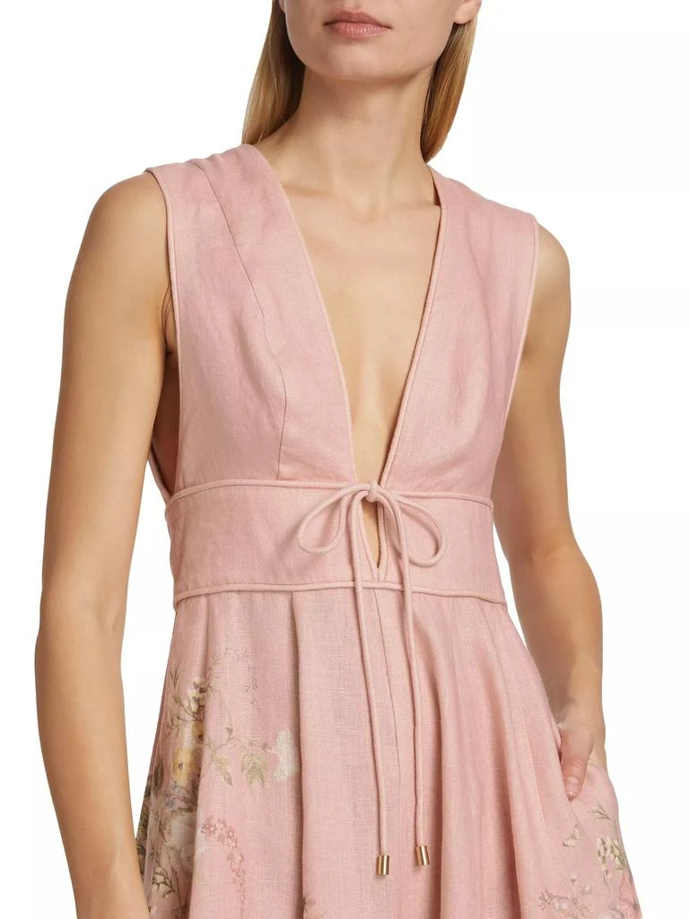 strapless open back dress Maribel Powder Blue Lace Plunge-Neck Midi Dress – Club L London main image 1