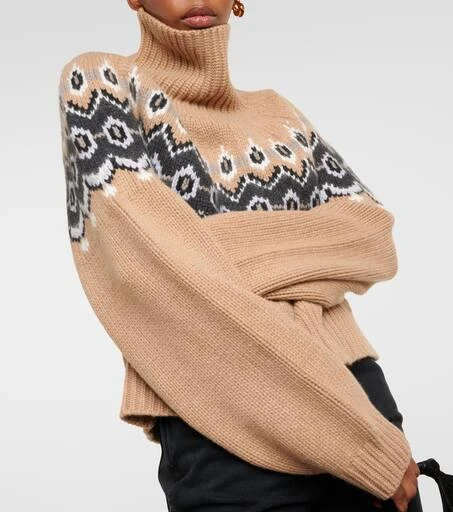 Khaite Amaris Fair Isle cashmere-blend sweater 5