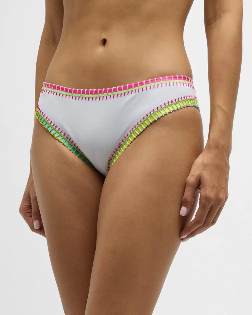 Platinum Inspired by Solange Ferrarini Crochet-Trim Scoop Bikini Bottoms 2