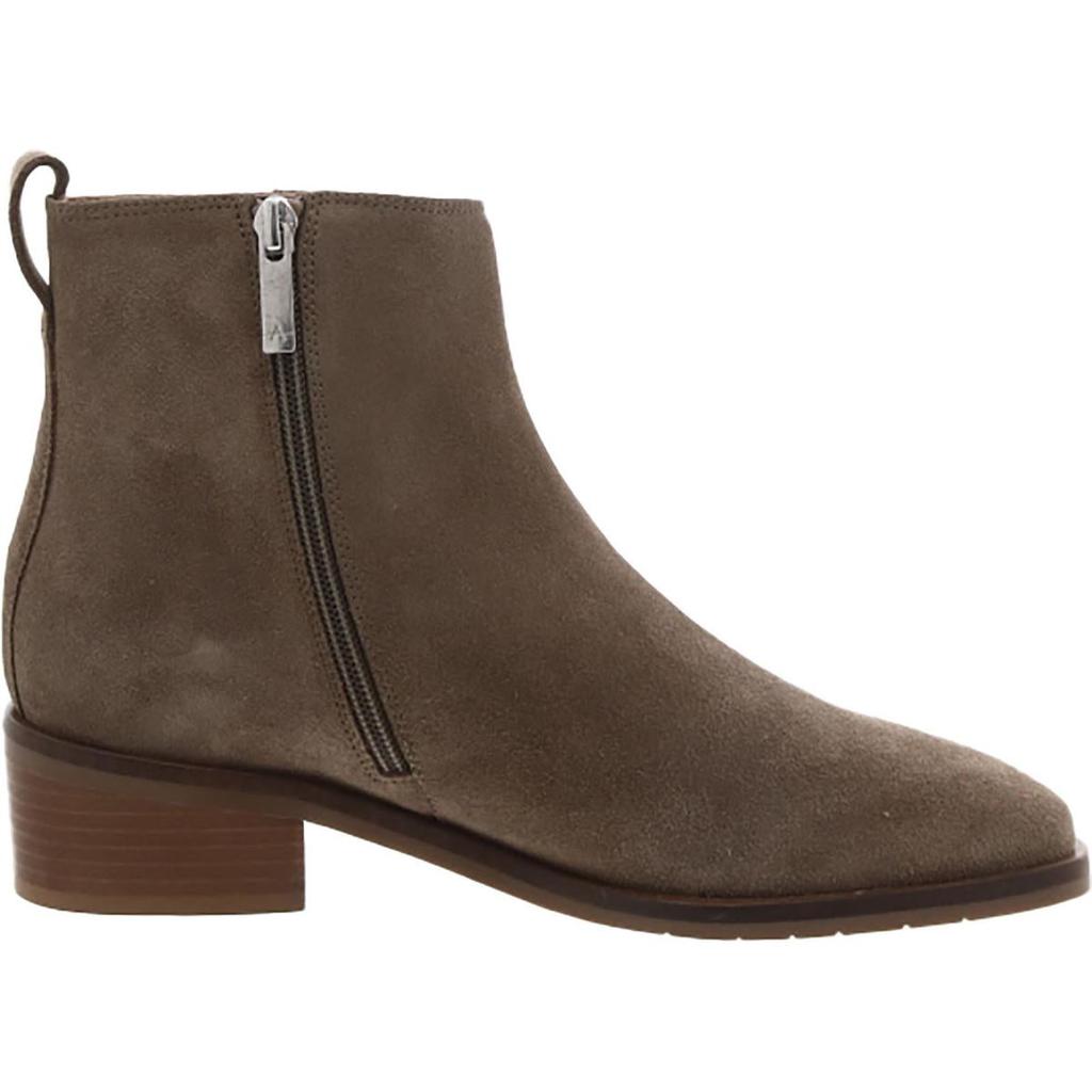 Aquatalia Womens Suede Block Heel Ankle Boots