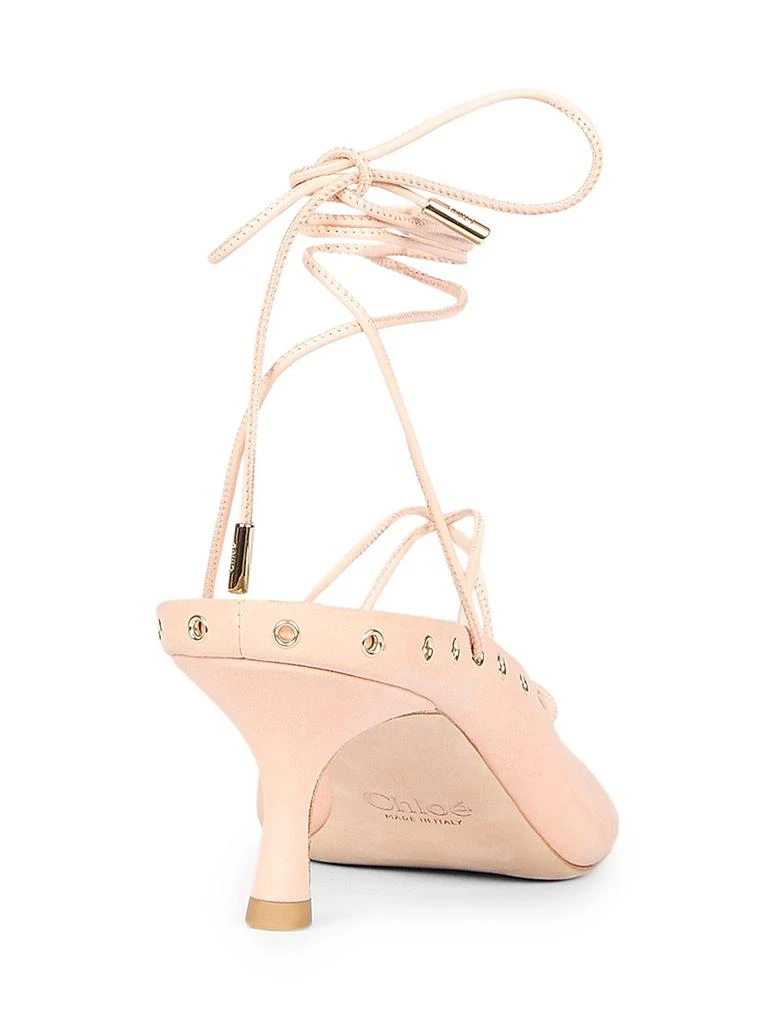 Chloé Ghilies Lace-Up Ankle-Wrap Mules 3